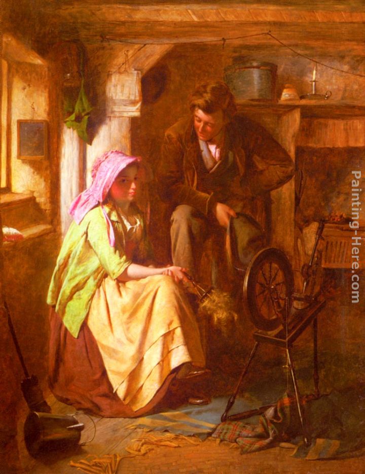 Courtship painting - William Henry Midwood Courtship art painting